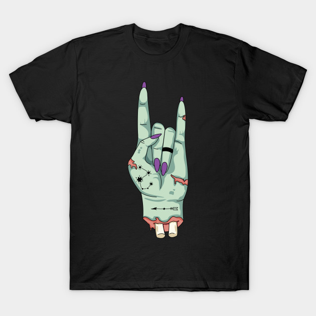 Rock on zombie hand by maliGnom